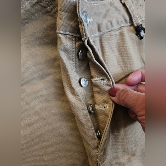 High Rise Carpenter 90s Boyfriend Jeans with buttons - Picture 3 of 14